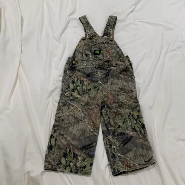 John Deere Mossy Oak Camo Bib Overalls Adjustable Youth Child Size 2t