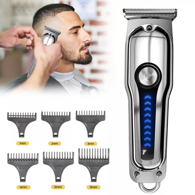 Men Portable Electric Hair Trimmer Clippers Beard Shaver Cutting Cordless Pro AU