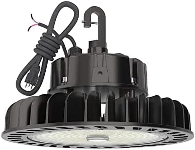 LED High Bay Light 150W 21,000Lm 5000K 1-10V Dimmable UL Listed US Hook 5' Cable