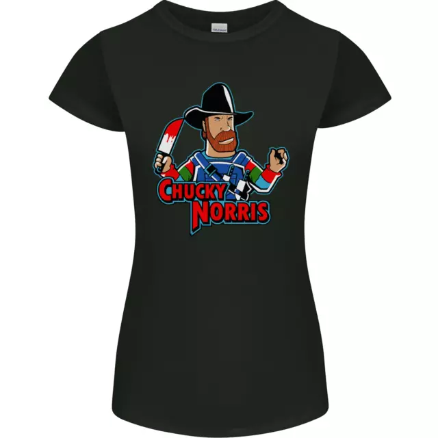 Chucky Norris Funny Parody Chuck Womens Petite Cut T-Shirt