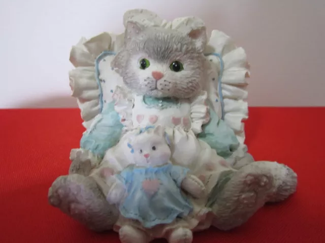 Vintage Calico Kittens Figurine “FRIENDS ARE CUDDLES OF LOVE” 1992 P. Hillman