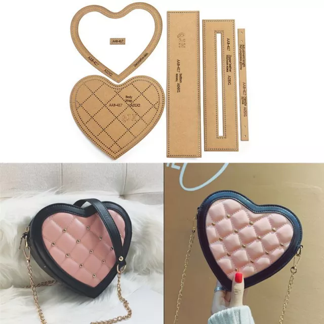 Leather Craft Love Clutch Shoulder Messenger Bag Sewing Pattern Hard Kraft Paper
