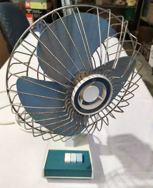 Fan - Rare Blue Vintage Fan by Tatung Licensed by Westinghouse - Working