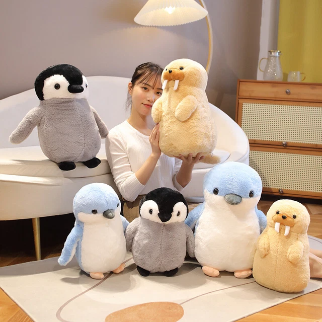 FLUFFY STUFFED ANIMAL Penguin Short Plush Material Perfect For Business  $17.88 - PicClick AU