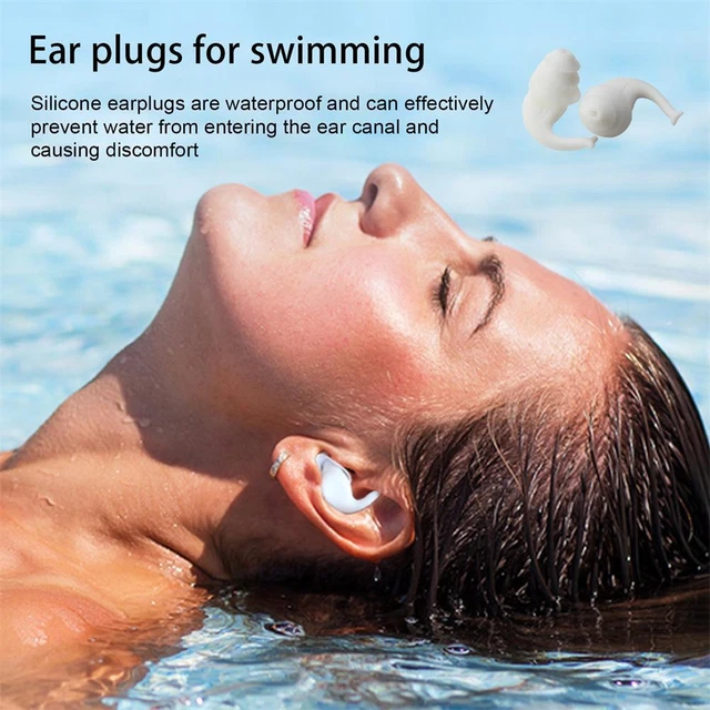2pcs Waterproof Sleep Ear Plugs Portable Soft Noise Swimming Earplugs} W4Z8