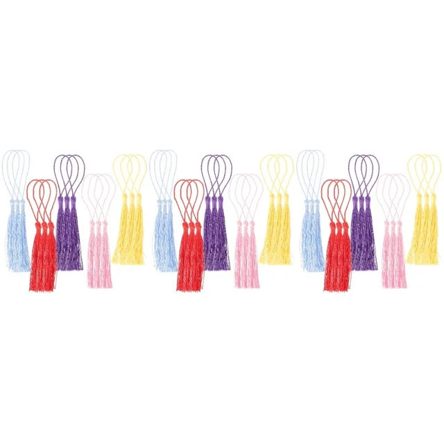 3 juegos de borlas portátiles mini borlas con bucles para marcadores Crafts