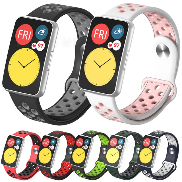 Für Huawei Watch Fit Smart Watch Ersatzband Armband Sport Fitness Atmungsaktiv 7