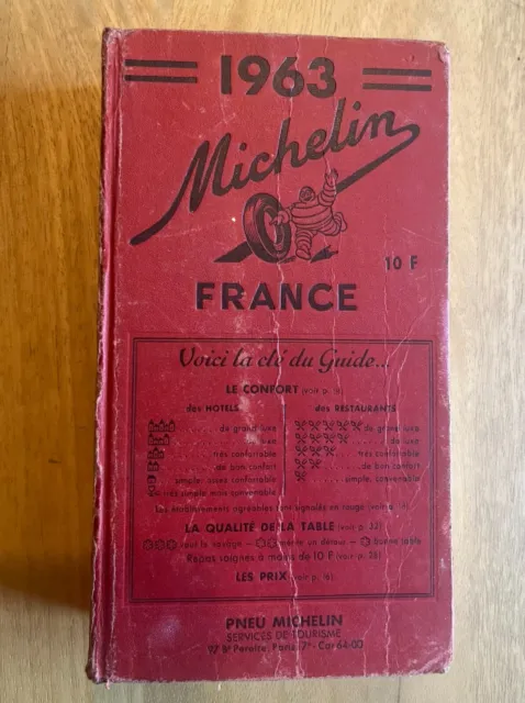 Guide MICHELIN Rouge France année 1963