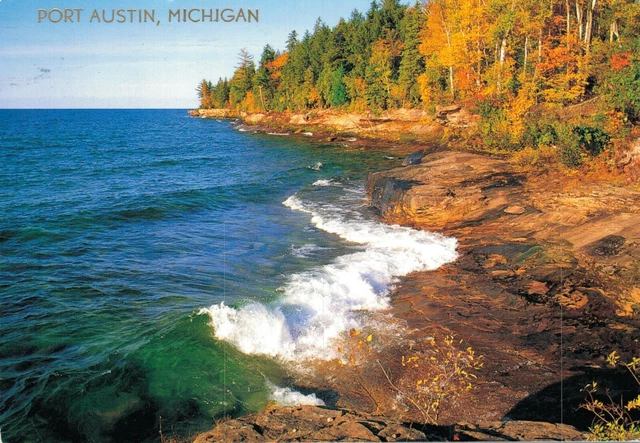 USA Michigan Port Austin Lake Superior Upper Peninsula Postcard BP3