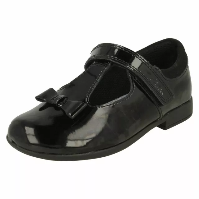 Oferta Niña Clarks Scala Hope Charol Negro Zapatos con Tira