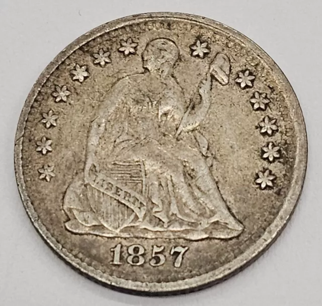 1857-P Seated Liberty Silver Half Dime H10c XF Extra Fine