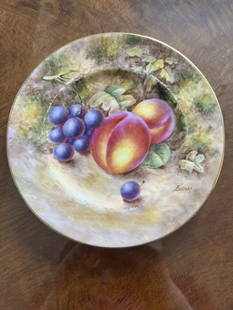 Royal Worcester Painted Fruit Plate