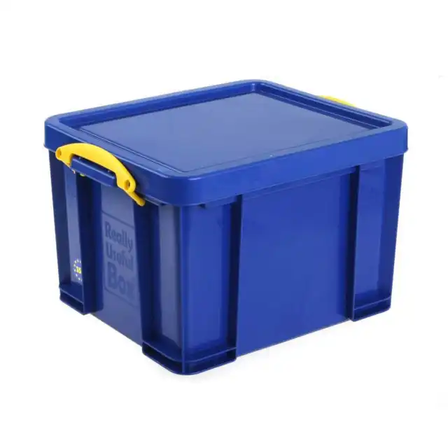 Caja de almacenamiento de plástico realmente útil 35 litros