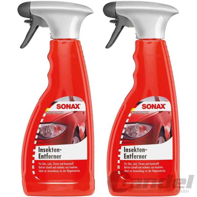 2x 500ml SONAX Insetticida Pulizia Vernice Auto Plastica Vetro