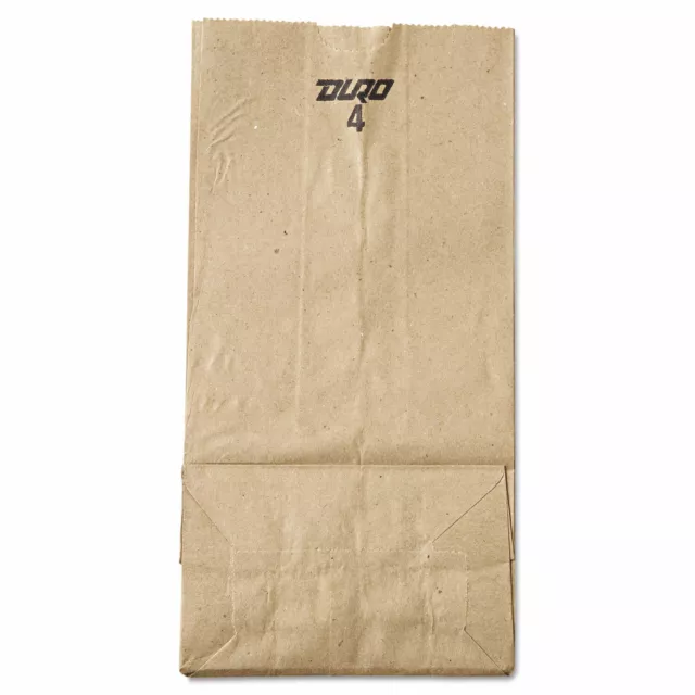 General #4 Paper Grocery Bag 30lb Kraft Standard 5 x 3 1/3 x 9 3/4 500 bags