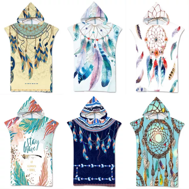 Adults Hooded Beach Towel Poncho Bath Robe Dream Catchers