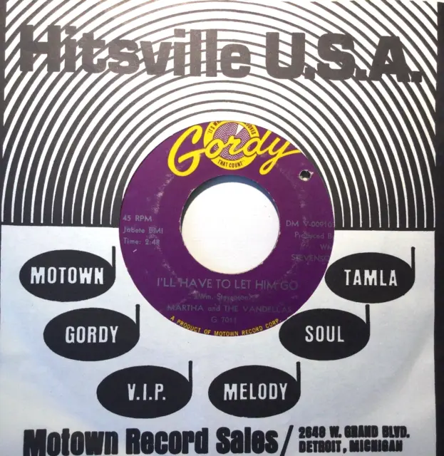 60s Motown - MARTHA & VANDELLAS - I'll have to let you go - 1962 US GORDY VG