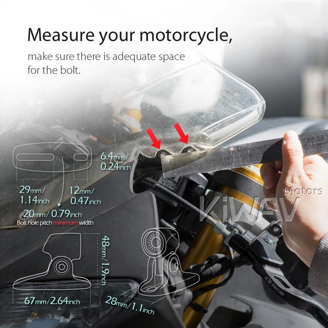 Rétroviseurs (paire) noir ViperII base noir pour Ducati 959 1299 Panigale 16'
