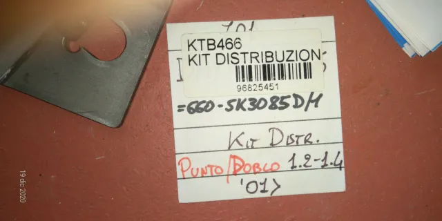 Dayco Ktb466 Kit Distribuzione Fiat Punto-Panda-500 Lancia Musa /Timing Belt Kit