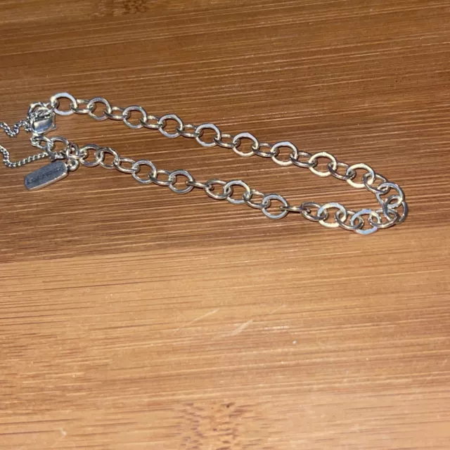 James Avery Forged Sterling Silver Link Charm Bracelet - M