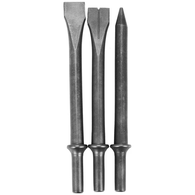 Juego de 3 piezas de barra redonda de martillos de aire de 7 pulgadas de largo cincel de astilla broca larga ToA9