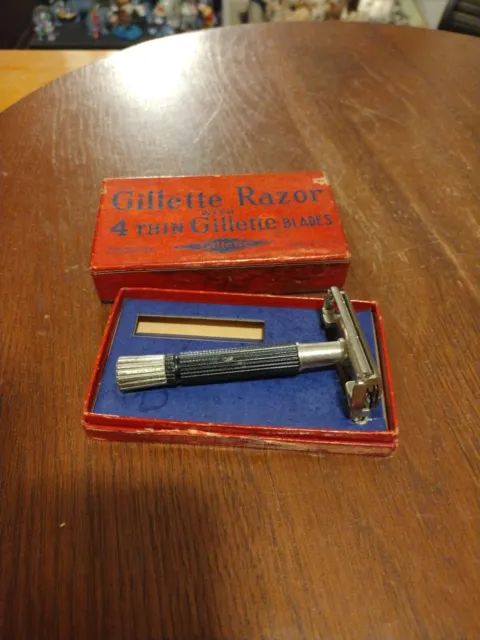 Antique Vintage Gillette Safety Razor W/ Box