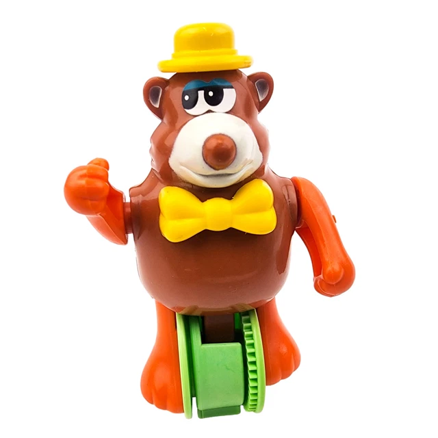 VINTAGE TOMY WIND Up Windup Toys Lil Big Toppers Bear Taiwan 1982