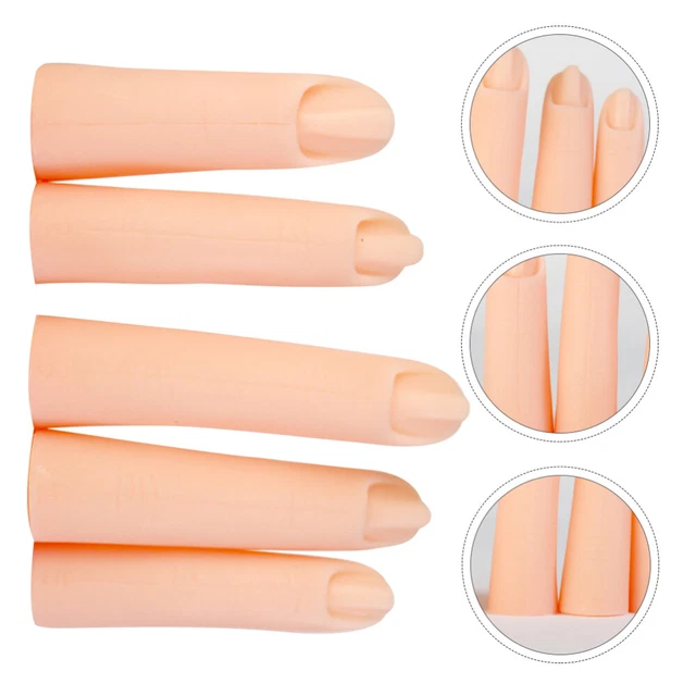 5 piezas dedo manicura entrenamiento dedo dedo dedo falso entrenamiento dedo