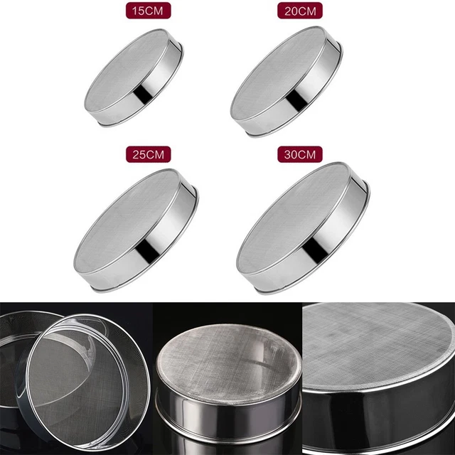 EXIN DEHCEN 3 Tamis à Farine Inox 15/18/22cm - Maille Fine Pour Pâtisserie Et Cuisine