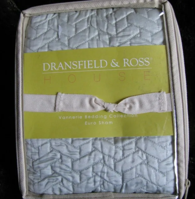Dransfield & Ross - Vannerie Collection  Euro Sham - Frost Green (Neiman Marcus)