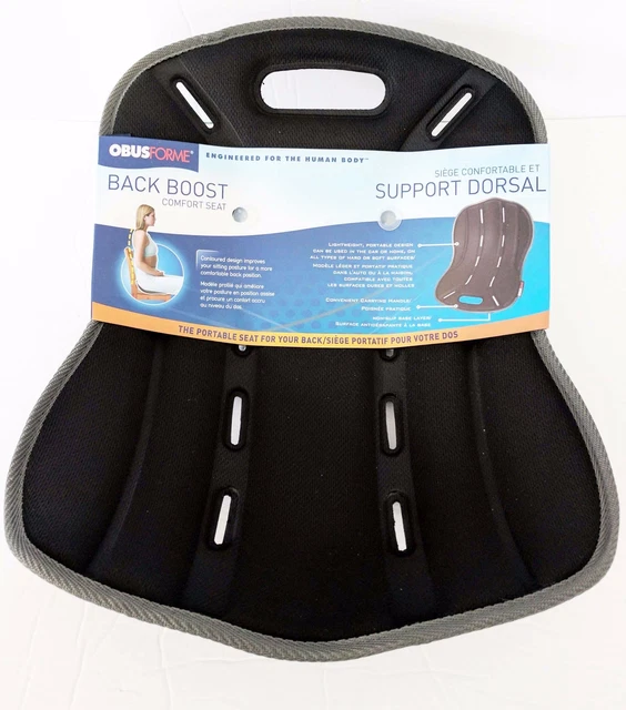 ObusForme New Seat Back Boost Homedics Posture Seat Dorsal Health Home Office