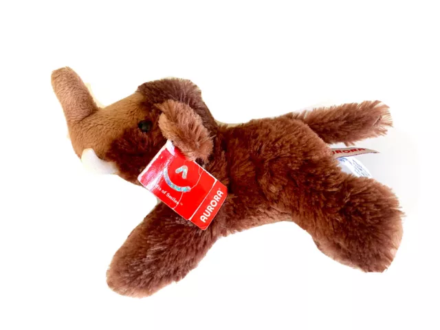 NEW Woolly Mammoth Plush Toy Aurora Prehistoric Discontinued Stuffed Animal NWT