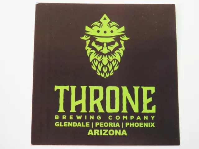Birra Adesivo ~ Trono Birreria Co ~ Glendale,Peoria,& Phoenix Arizona; Hop Testa