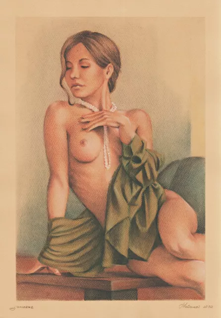 Akt nude naked woman Frau nue femme Aktzeichnung Zeichnung drawing dessin - 3