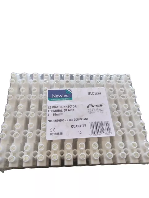 10 x Newlec NLCS30 12 Way Connector Terminal 30 AMP