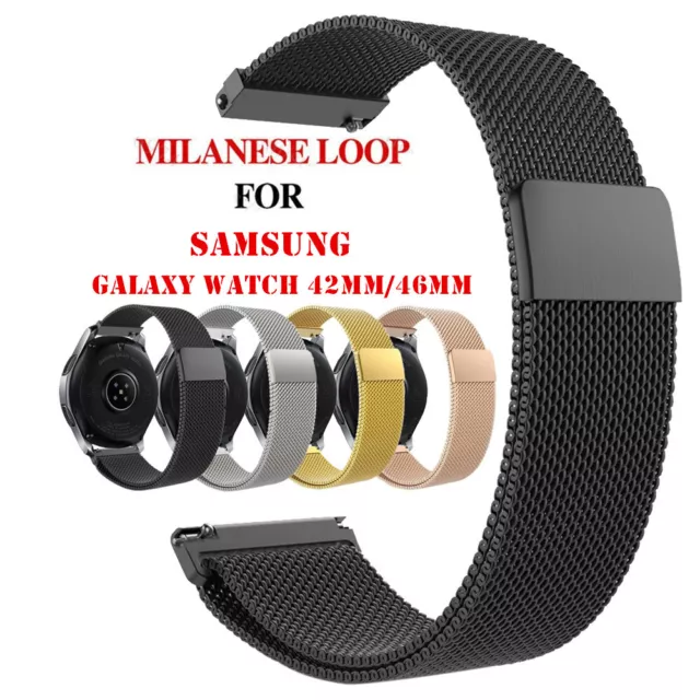 Magnetic Milanese Loop Wrist Watch Strap Band for Samsung Galaxy Watch 46mm 42mm