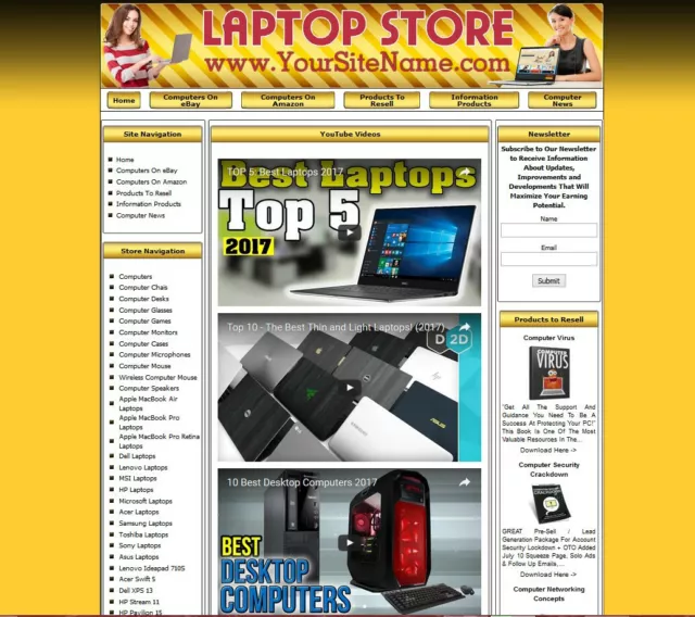 Ultrabooks Laptops Store - Professionally Designed Affiliate Website For Sale