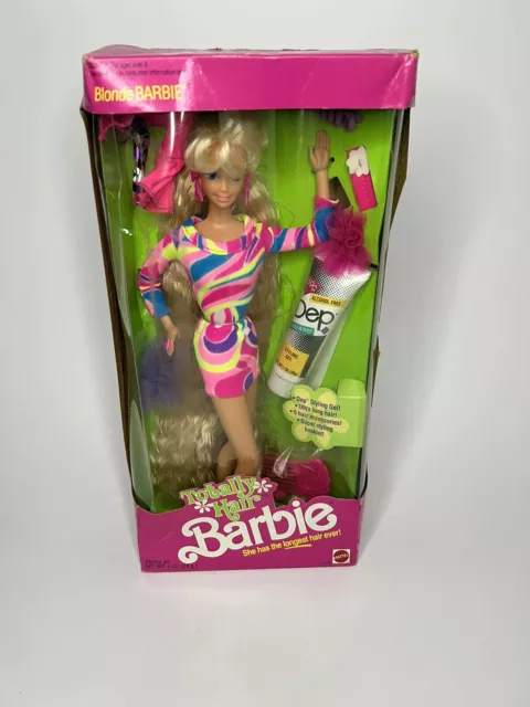 VINTAGE 1991 TOTALLY HAIR BLONDE BARBIE DOLL in box