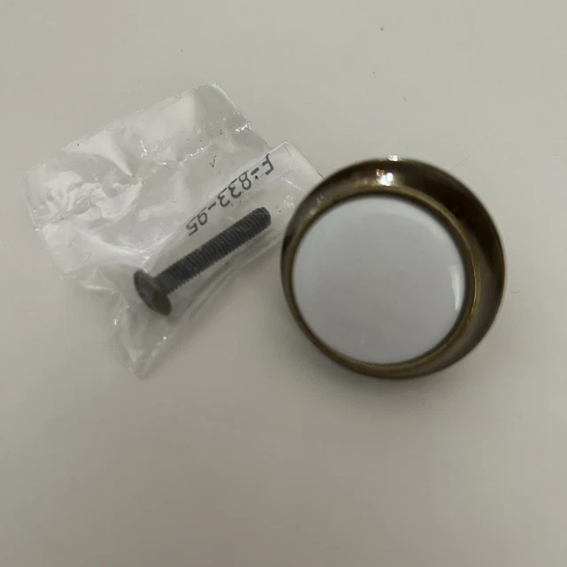 "Bouton antique en laiton blanc Amerock BP-651-30 centre céramique 1-1/4" 2