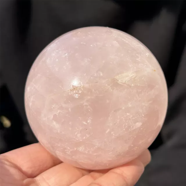 1.54LB Natural Pink Rose Quartz sphere crystal ball Reik healing