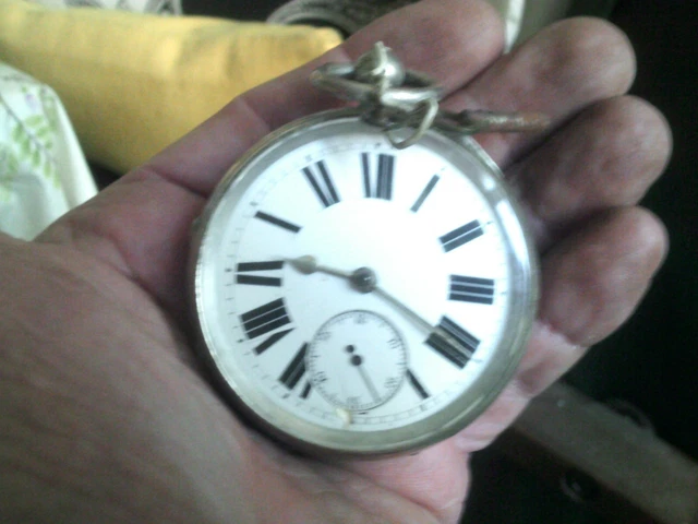 Antiquariato Orologio Serpentina Fine 700 Argento Funzionante Raro