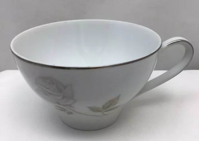 Noritake Rosay 6216 Coffee Tea Cup Fine China Rose Bud Stem Leaves 2 3/8" Tall