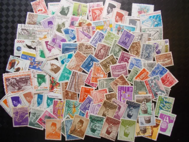 Quality Packet of 100 Different~Indonesia~ Stamps~Collection~Mainly Used~