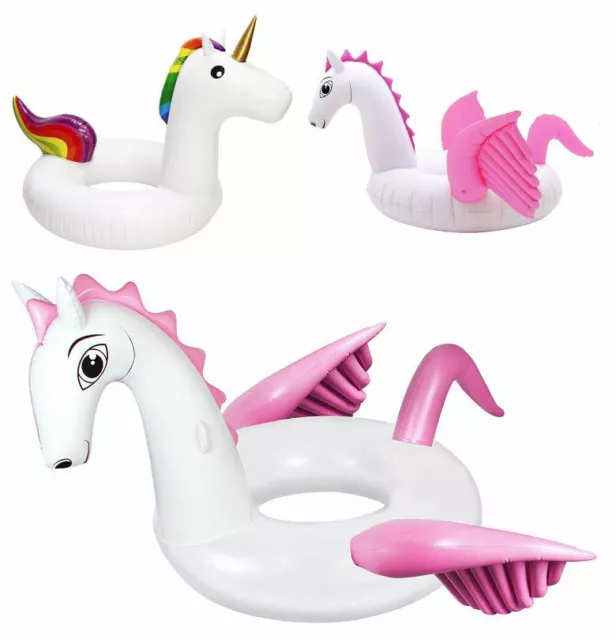 AirTime Giant Unicorn or Pegasus Swim Ring Pool Toy Jumbo Oversized Inflatables