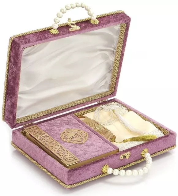 Holy Quran with Pearl Case,  Holy Quran, Muslim Gift, Ramadan, Eid, Pink