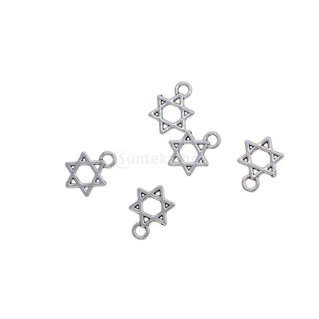 200 stück tibetischen silber hohl hexagon schmuck machen charms anhänger