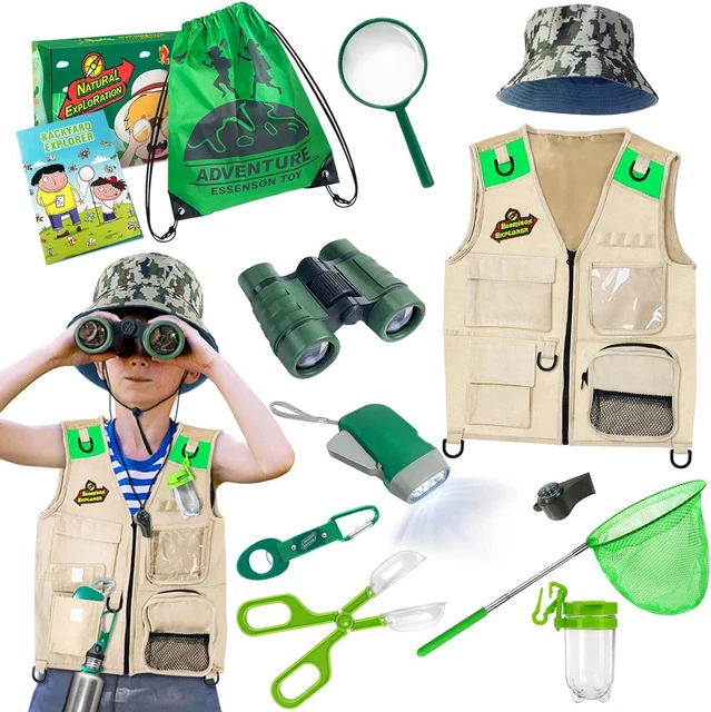 Outdoor Explorer Kit & Bug Catcher Kit with Vest, Outdoor Toy Gift for 3 - 8+