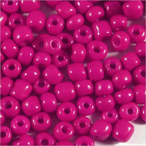 Perles de Rocailles en verre Opaque 4mm Fuchsia foncé 20g (6/0)