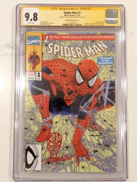 Spider-Man 1 2022 Mike Mayhew CGC SS 9.8 SIGNED & REMARQUED