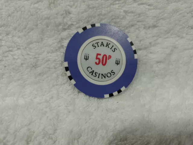 Vintage Stakis Casino 50p Chip